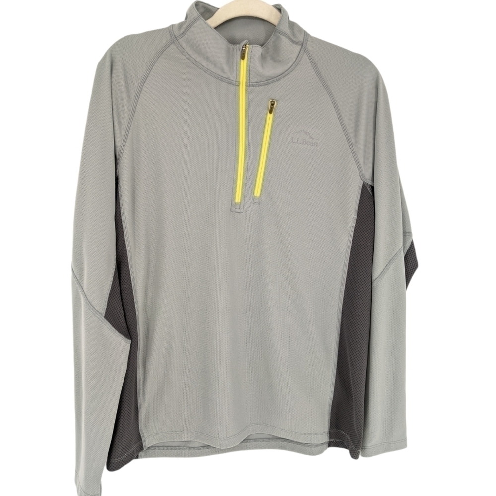 LL Bean Slightly Fitted Lightweight Zip Pullover M